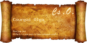 Csurgai Olga névjegykártya